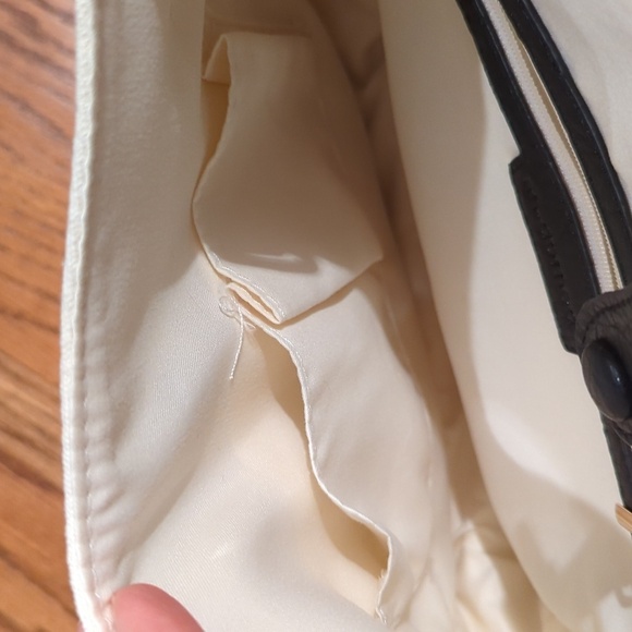 Ah-dorned Classic Canvas Messenger Bag With Black Trim And Gold Accents - Picture 9 of 12